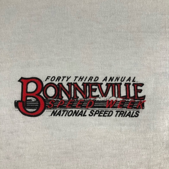Bonneville Top Speed Week Bike Car Racing 1991 Tee - Picture 4 of 8